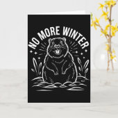 Kein weiterer Winter Groundhog Day Lustiger Sarkas Karte (Gelbe Blume)