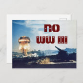 Kein Weltkrieg III Postkarte (Vorne/Hinten)