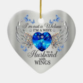 Kein Widow-Husband WIth Wings-Memorial-Beileid Keramik Ornament (Hinten)