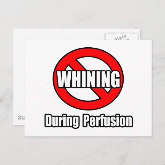 Kein Wink während der Perfusion Postkarte (Vorne/Hinten)