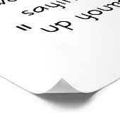 Kein Winterfan Poster (Ecke)