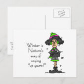 Kein Winterfan Postkarte (Vorne/Hinten)