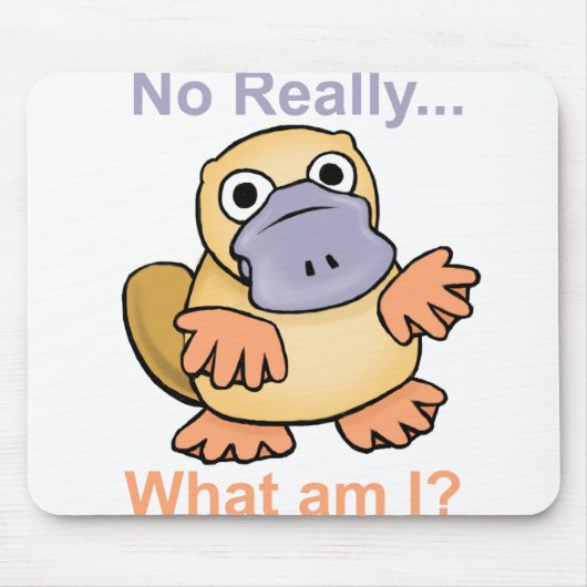 Kein wirklich… Was sind ich? Platypus Mousepad (Vorne)