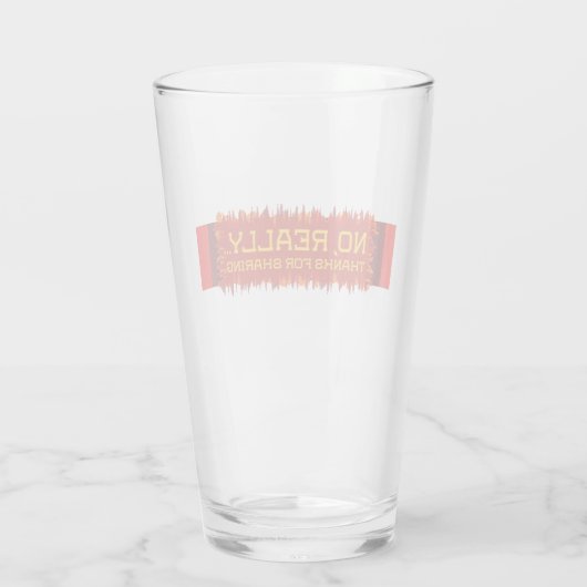 Kein wirklicher Dank für das Teilen Glas (Rückseite)