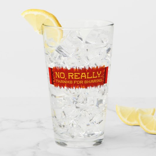 Kein wirklicher Dank für das Teilen Glas (Vorderseite Ice)