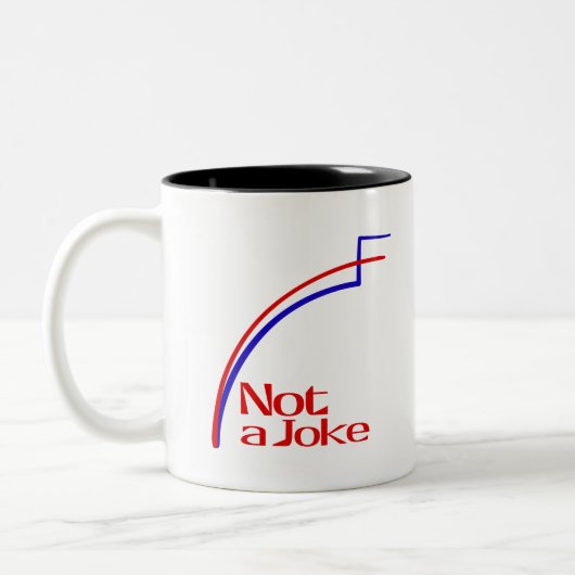 Kein Witz Zweifarbige Tasse (Links)