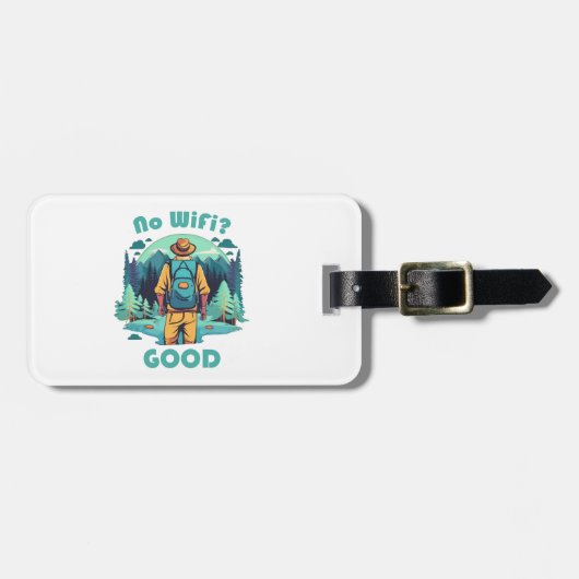 Kein WLAN-guter Backpacker Gepäckanhänger (Vorderseite horizontal)