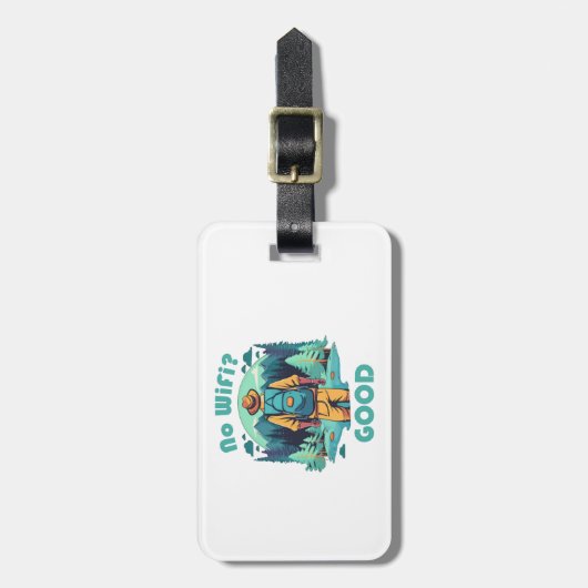 Kein WLAN-guter Backpacker Gepäckanhänger (Vorderseite vertikal)