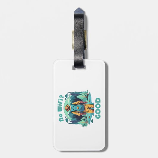 Kein WLAN-guter Backpacker Gepäckanhänger (Rückseite vertikal)