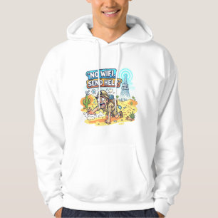 Kein WLAN Hilfe senden Lustige Internet-Zitat-Vekt Hoodie