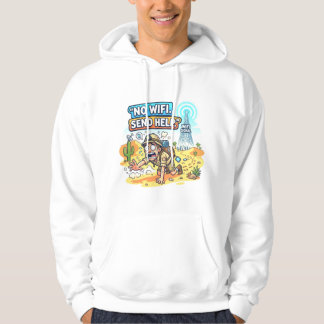 Kein WLAN Hilfe senden Lustige Internet-Zitat-Vekt Hoodie