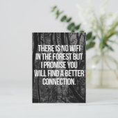 Kein WLAN im Wald Postkarte (Stehend Vorderseite)