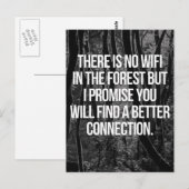 Kein WLAN im Wald Postkarte (Vorne/Hinten)