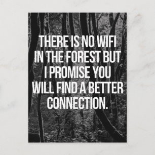 Kein WLAN im Wald Postkarte