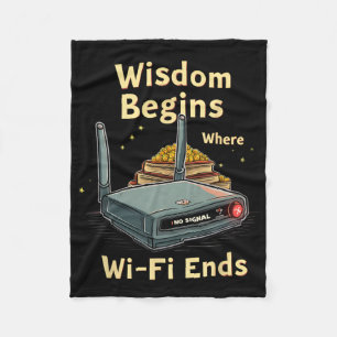Kein WLAN? Lies stattdessen Bücher - Lustiger Rück Fleecedecke