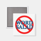 Kein Word Salad Magnet (Vorderseite/Rückseite)