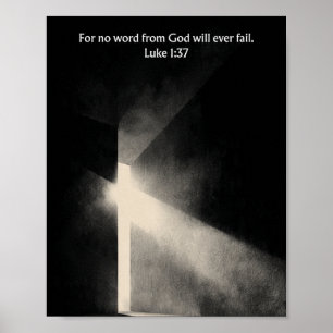 Kein Wort Gottes ist unmöglich - Lukas 1:37 Wandku Poster