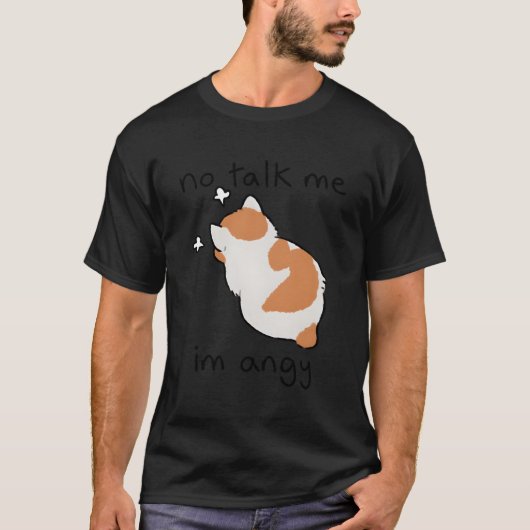Kein Wort, ich bin wütend wütende Katze T-Shirt (Vorderseite)