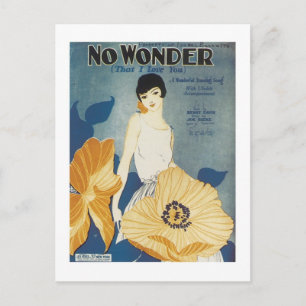 Kein Wunder, dass ich Sie Vintagen Songbook Cover Postkarte