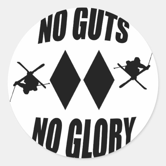 Kein Würfel kein Glory Skier Sticker (Vorderseite)