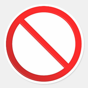 Kein Zeichen erlaubt Runder Aufkleber