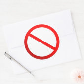 Kein Zeichen erlaubt Runder Aufkleber (Umschlag)