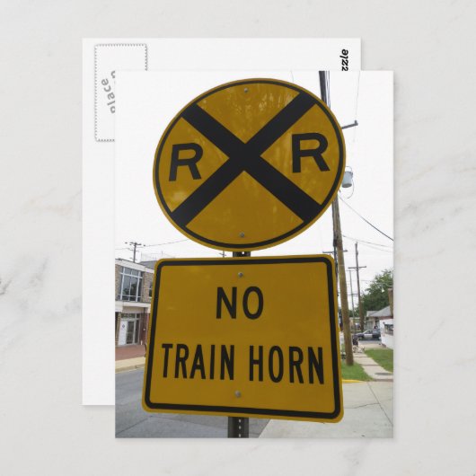kein Zeichen für das Horn von Zügen Postkarte (Vorne/Hinten)