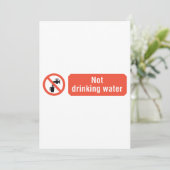 Kein Zeichen für die Trinkwassersicherheit Einladung (Stehend Vorderseite)