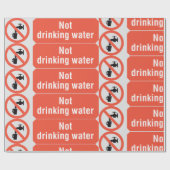 Kein Zeichen für die Trinkwassersicherheit Geschenkpapier (Flach)