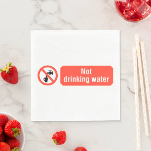 Kein Zeichen für die Trinkwassersicherheit Serviette