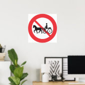 Kein Zeichen für Pferde und Buggy Poster (Heimbüro)