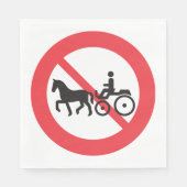 Kein Zeichen für Pferde und Buggy Serviette (Vorderseite)