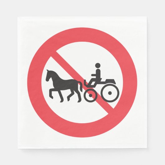 Kein Zeichen für Pferde und Buggy Serviette (Vorderseite)