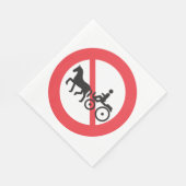 Kein Zeichen für Pferde und Buggy Serviette (Ecke)