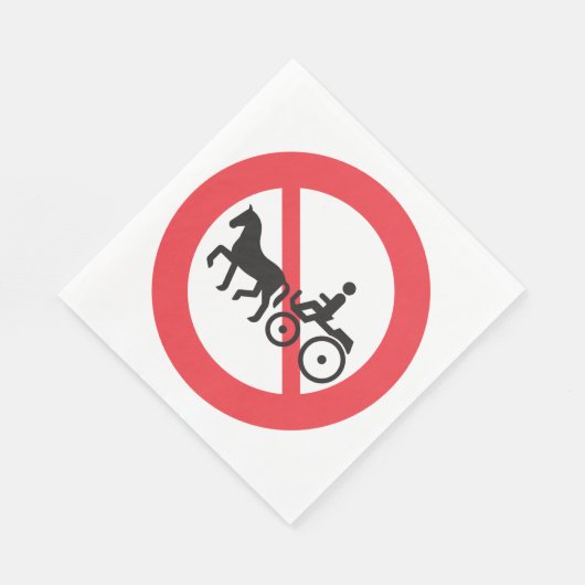 Kein Zeichen für Pferde und Buggy Serviette (Ecke)