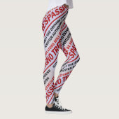 kein Zeichen rot auf weiß Leggings (Rechts)