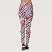 kein Zeichen rot auf weiß Leggings (Rückseite)