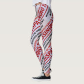 kein Zeichen rot auf weiß Leggings (Links)