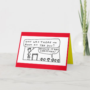 Kein Zimmer im Gasthaus Weihnachten Cartoon