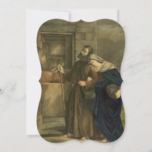 Kein Zimmer im Innenhof Vintage Extravagante Weihn Feiertagskarte