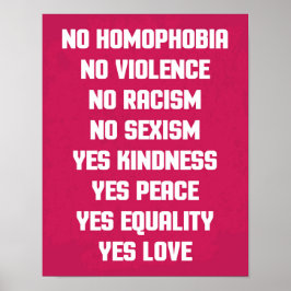Kein Zitat zur Homophobie Poster