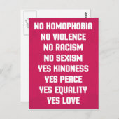 Kein Zitat zur Homophobie Postkarte (Vorne/Hinten)