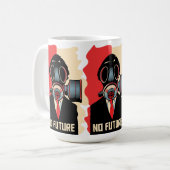 Kein zukünftiger Noir: Der Gasmaskierte Mann Kaffeetasse (Vorderseite Links)
