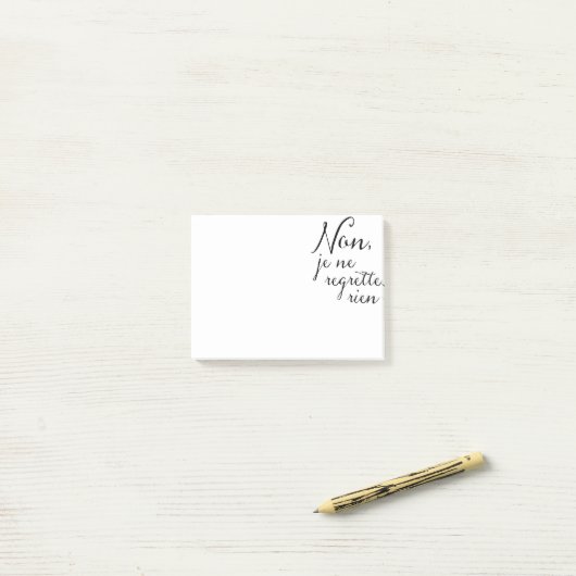 Kein zurück schauen - ich bedauere inspirierend post-it klebezettel (Auf Schreibtisch)