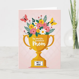 Keine 1 Mama-Trophäen-Blumenstrauß-Karte Karte