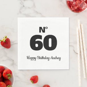 Keine 60 oder Personalisierter Geburtstag jedes Al Serviette