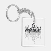 Keine', aber zart-zweiseitige Akrylenkette Schlüsselanhänger (Vorderseite links)