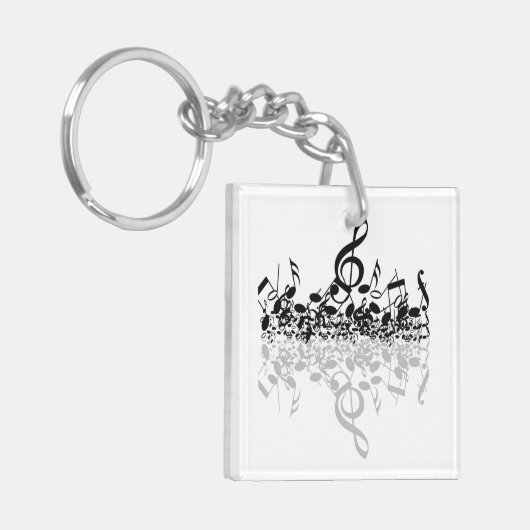 Keine', aber zart-zweiseitige Akrylenkette Schlüsselanhänger (Vorderseite links)