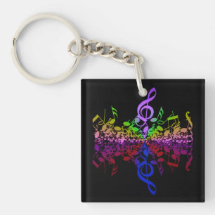 Keine', aber zittrige, doppelseitige Regenbogenkna Schlüsselanhänger