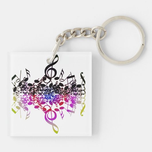 Keine', aber zittrige, doppelseitige Regenbogenkna Schlüsselanhänger (Rückseite)